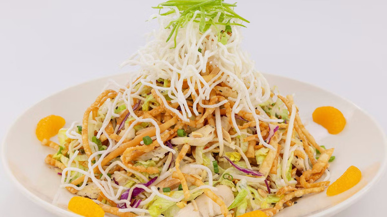 Plate of Chinese chicken salad from the Cheesecake Factory