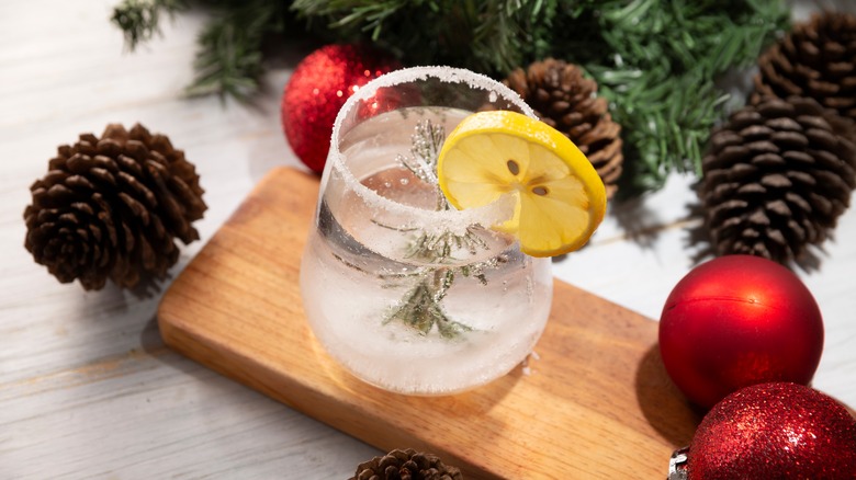 snowglobe christmas cocktail