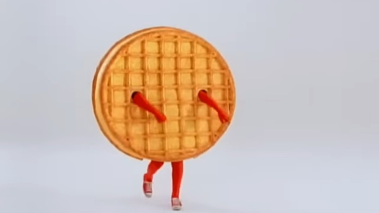 eggoman mascot against white background