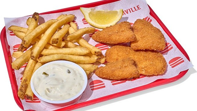 Wild caught fish and chips from Burgerville
