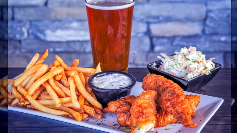 Claim Jumper's Sam Adams Fish & Chips