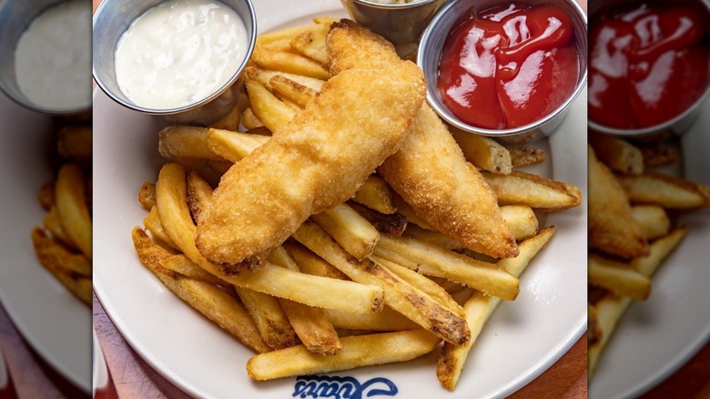 A plate of fish and chips from Ivar's
