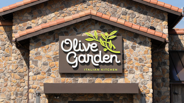 Outside an Olive Garden restaurant