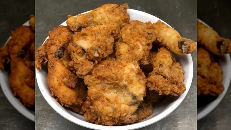 A plate of fried chicken from Monte Ne Inn Chicken