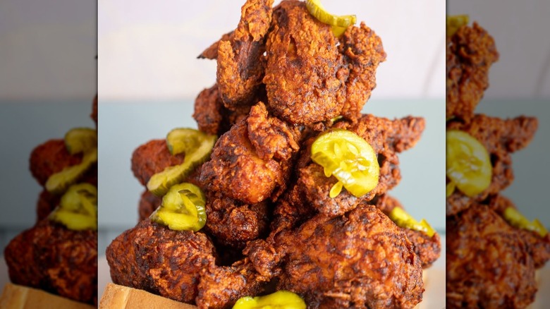 A pile of fried chicken from Revival