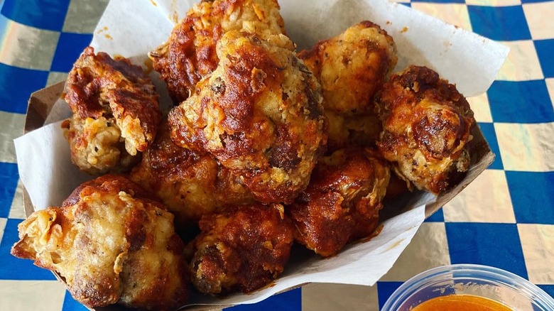 A basket of fried chicken from Zippy Lube
