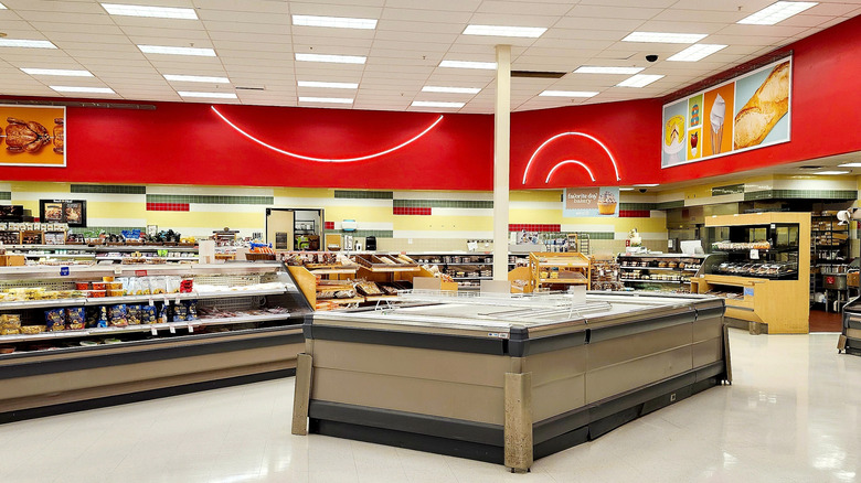 Inside a Target store.