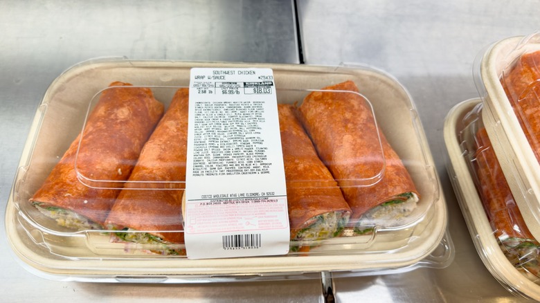 costco southwest chicken wraps in package