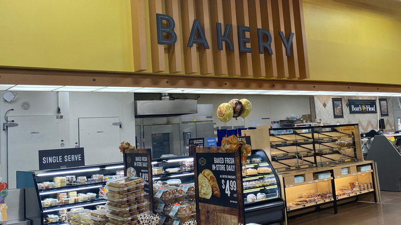 Bakery section inside Kroger store.
