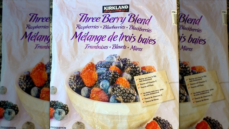 crinkled bag of costco three berry blend