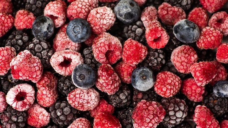 frozen berry blend with raspberries, blackberries, and blueberries