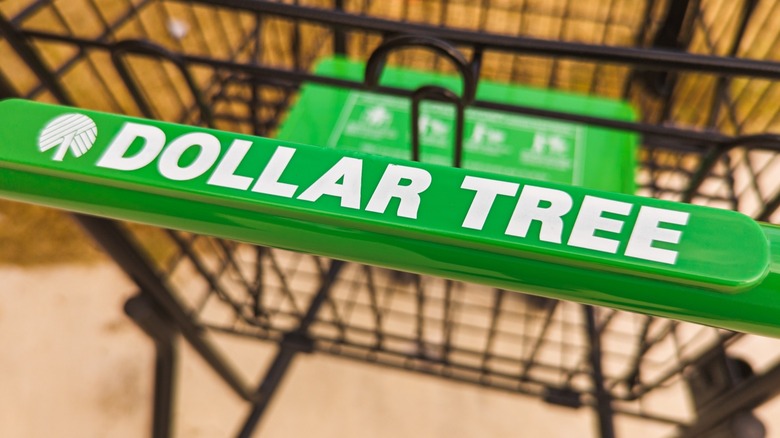 shopping cart with dollar tree handle