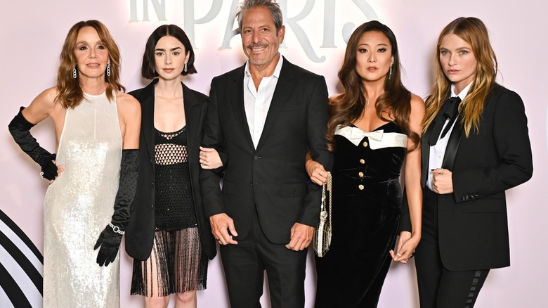 emily in paris cast at netflix photocall
