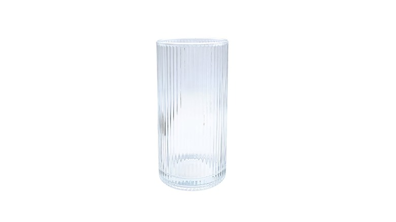 Dollar tree highball glass with fluted lines