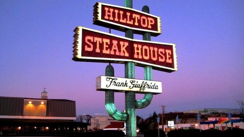 neon hilltop steak house cactus sign in saugus, ma