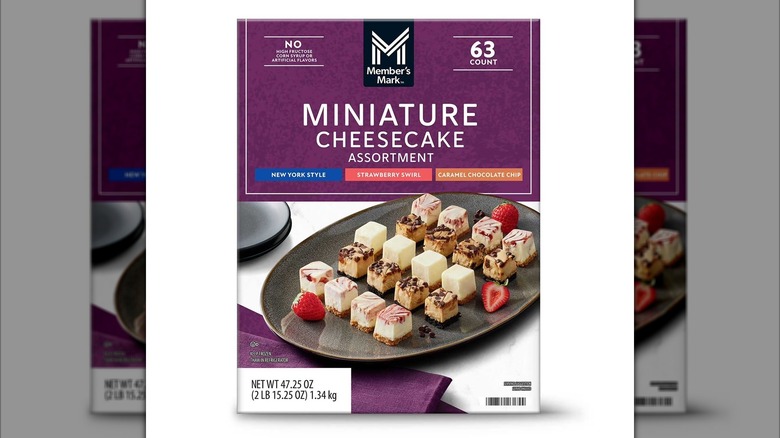 mini cheesecake assortment in purple box