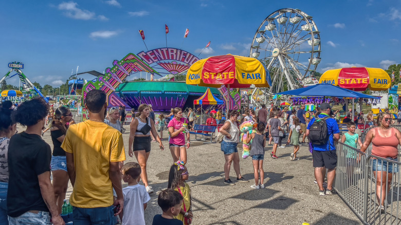 Crowds at the 2024 Iowa state fair.