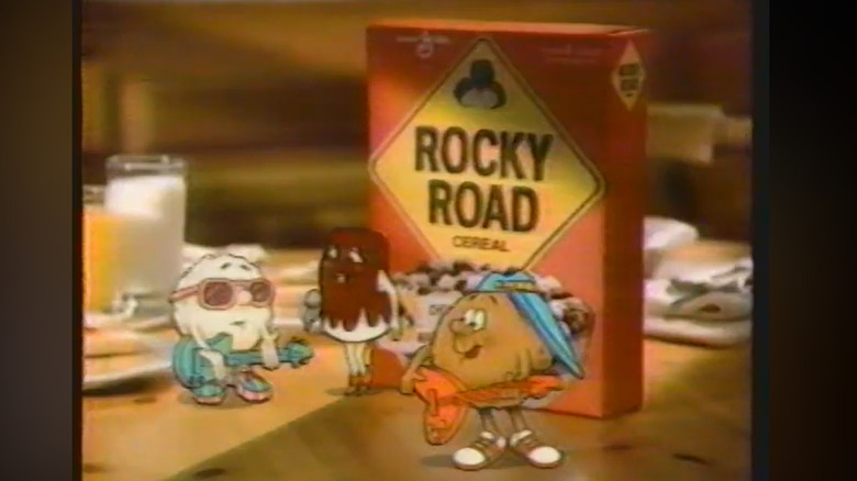 A box of Rocky Road cereal from the 1980s