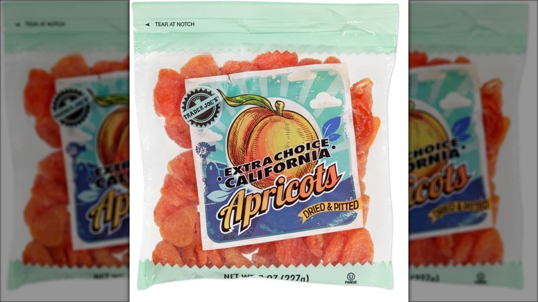 pale teal pouch of california apricots