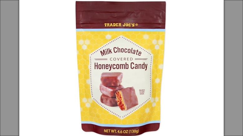 yellow pouch of honeycomb candy