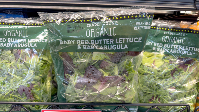 Trader Joe's baby red butter lettuce and baby arugula