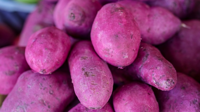 Pile of peeled ube