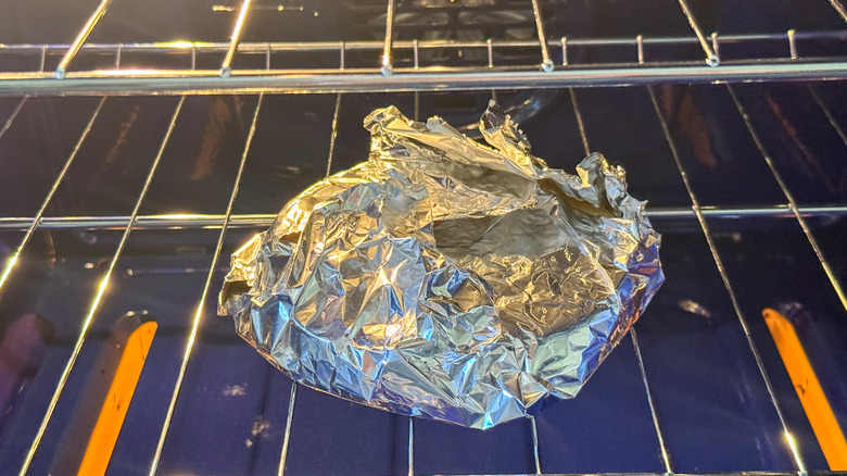 foil wrapped tortillas in oven