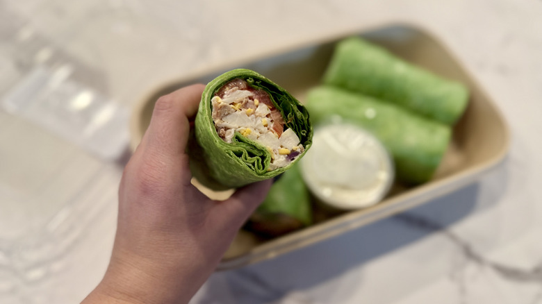 Chicken and bacon wrap with ranch