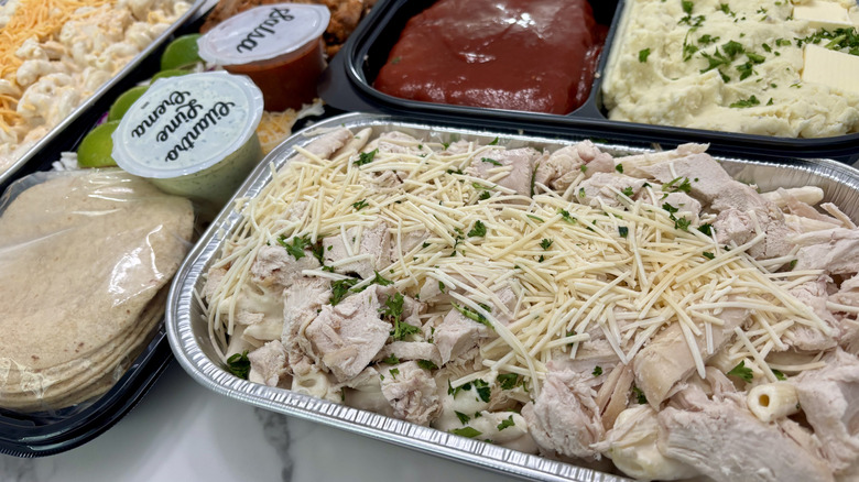 Costco meals on table