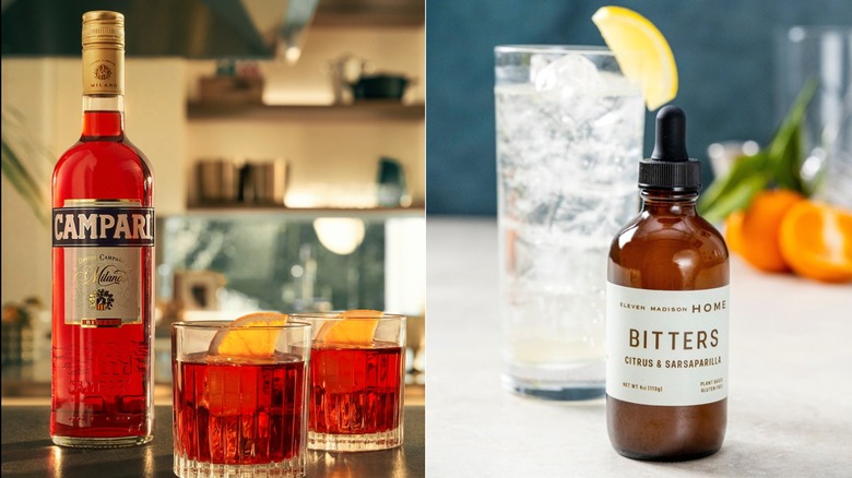 Bottle of Aperol and bottle of Bitters.