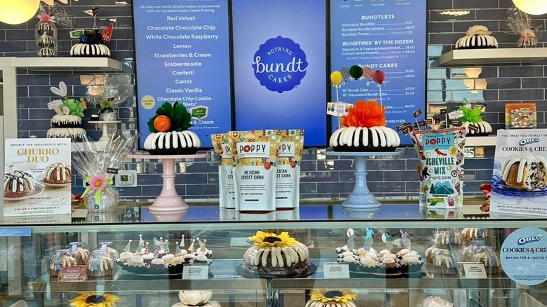 Nothing Bundt Cakes stores interior with display case