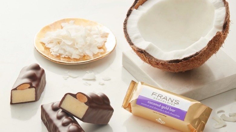 Fran's Coconut Gold Bars on white background
