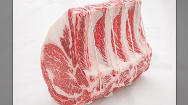 A set of bone-in prime ribs