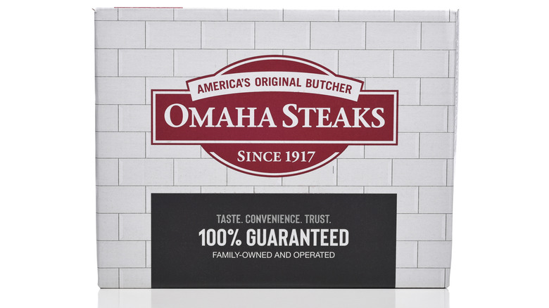 An Omaha Steaks order box