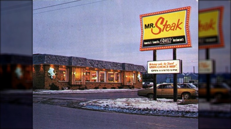 exterior shot of mr. steak restaurant
