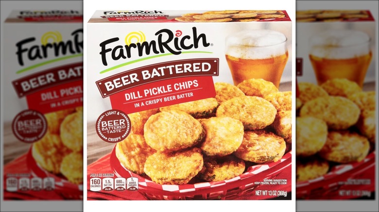 oven-ready pickle chips in box