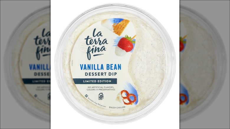 plastic container of dessert dip