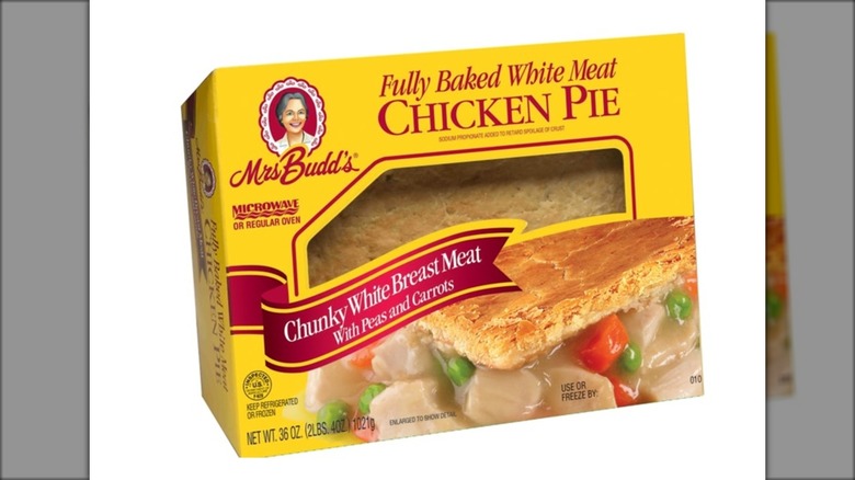 boxed chicken pot pie in yellow package