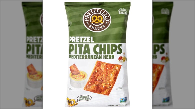 pita chips in green bag