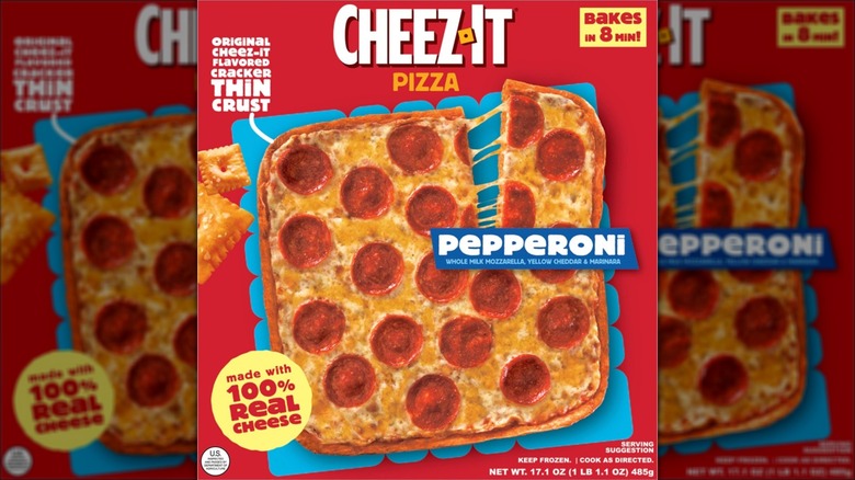 frozen cheez-it pizza in red box