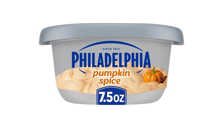 pumpkin spice cream cheese container