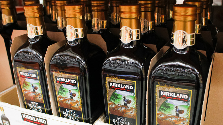 bottles of costco balsamic vinegar