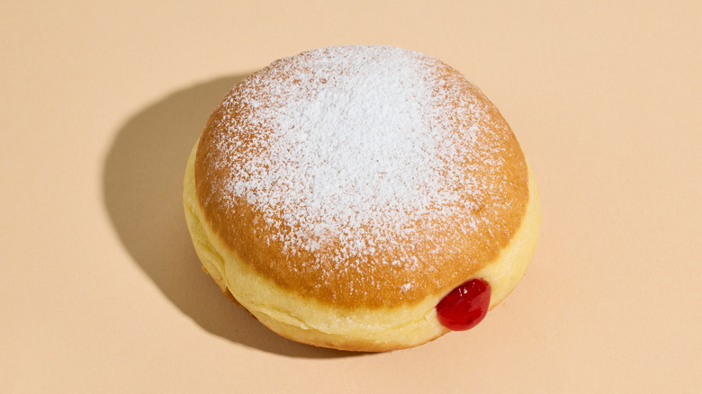 freshly baked jelly doughnut