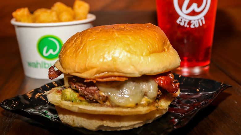 A Wahlburger hamburger