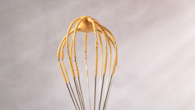 a whisk that was used to make dalgona coffee