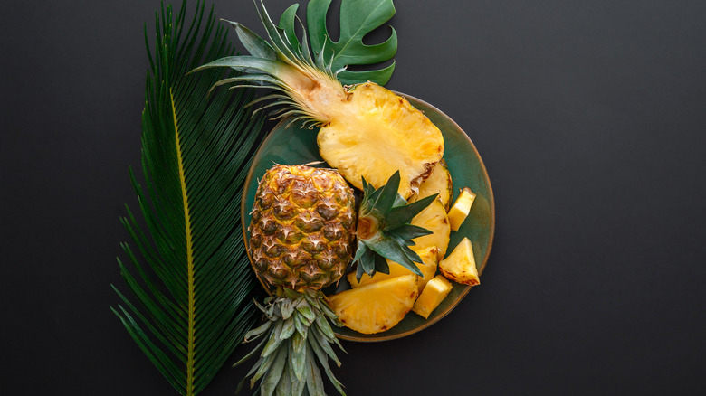 Pineapple on plate