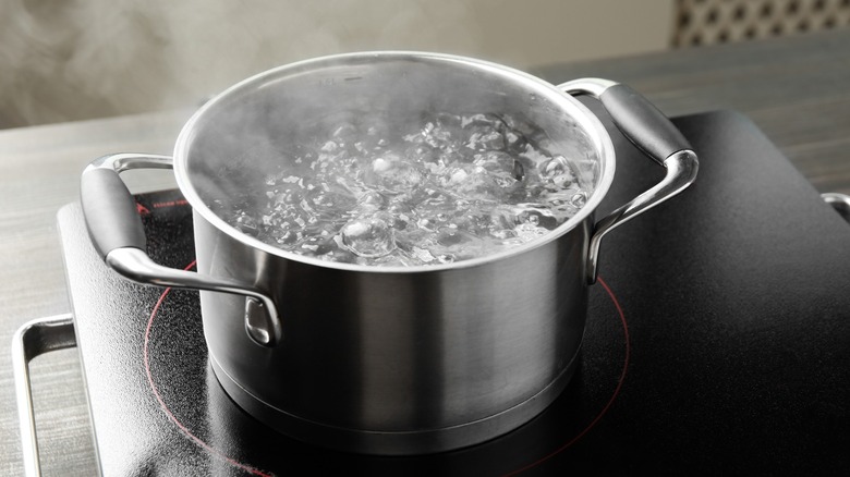pot of boiling water on stovetop