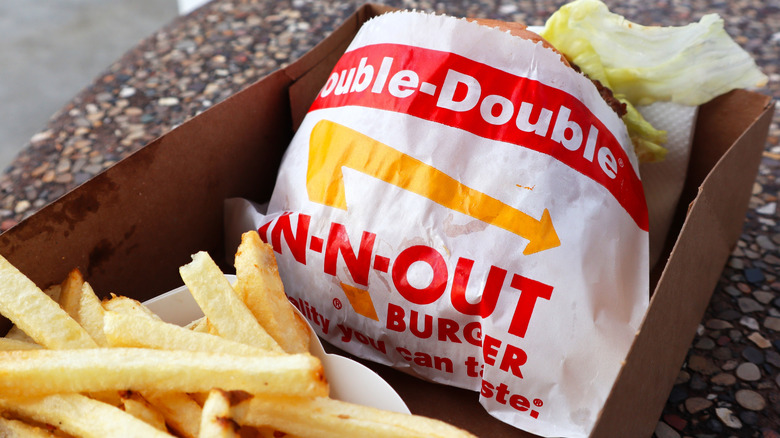 In-n-Out burger and fries.