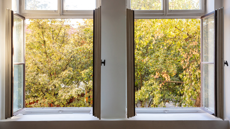 Open windows help with ventilation