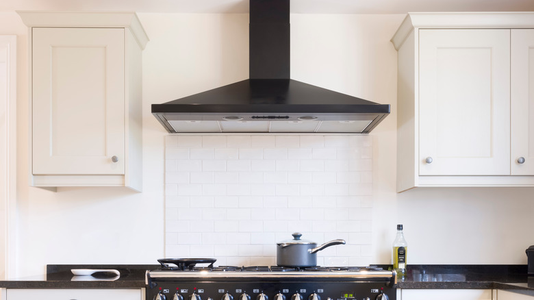 Stove wuth a range fan